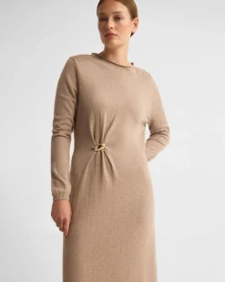 Adelaide Knitted Dress With Brooch