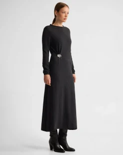 Adelaide Knitted Dress With Brooch