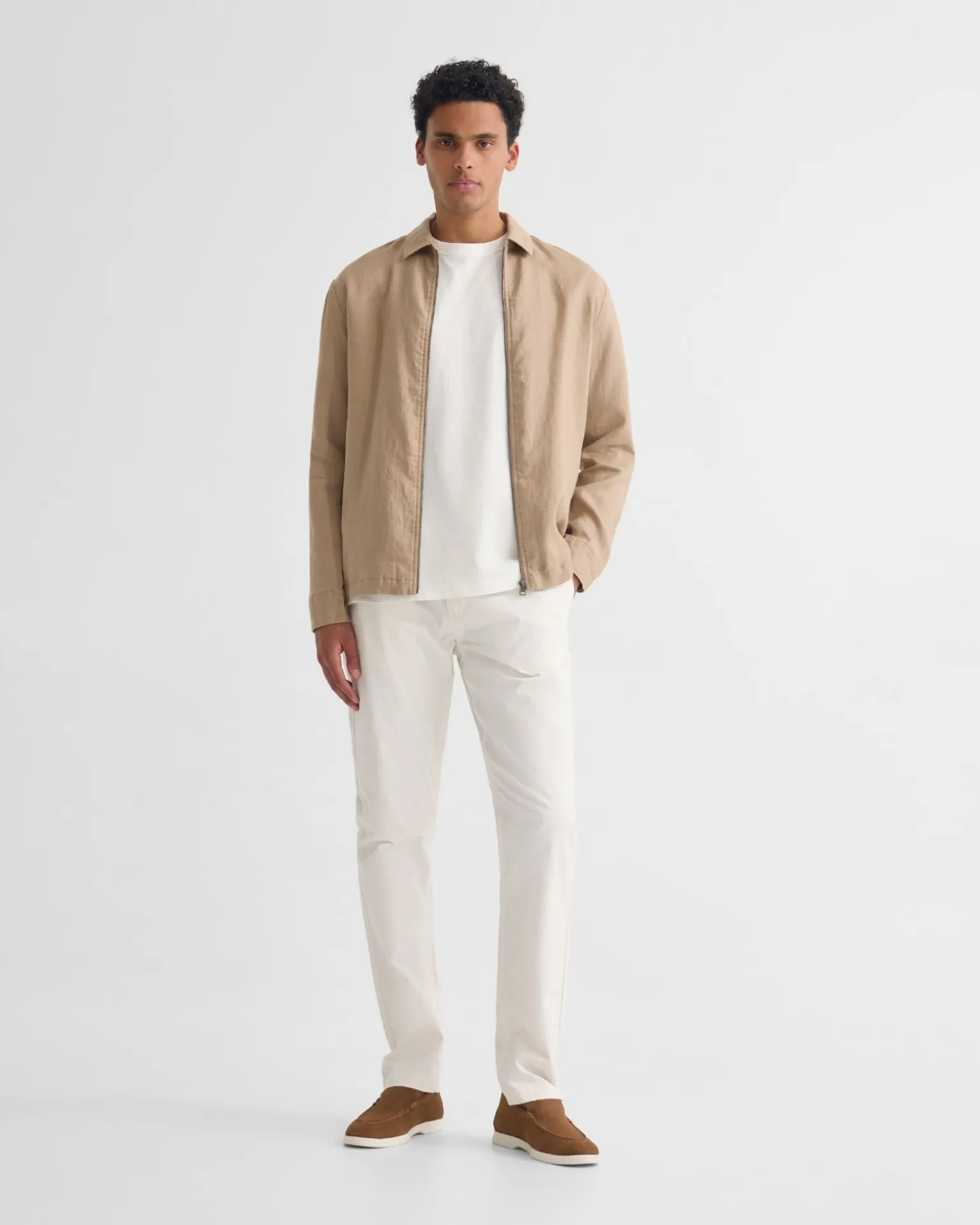 Adem Linen Zip Bomber