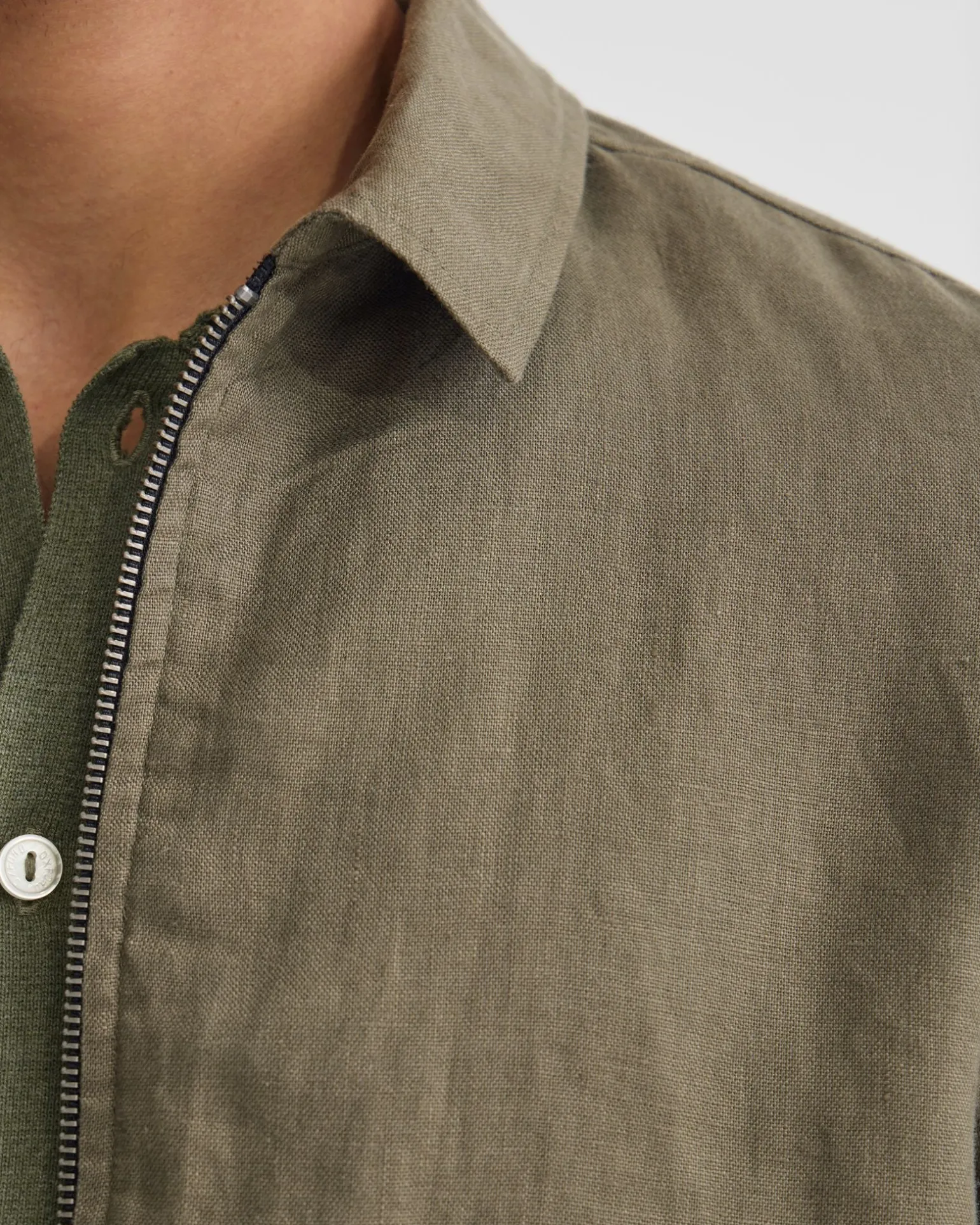Adem Linen Zip Bomber