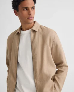 Adem Linen Zip Bomber