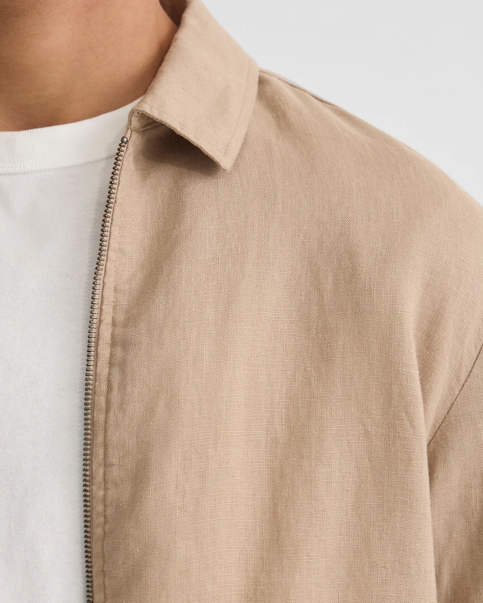 Adem Linen Zip Bomber