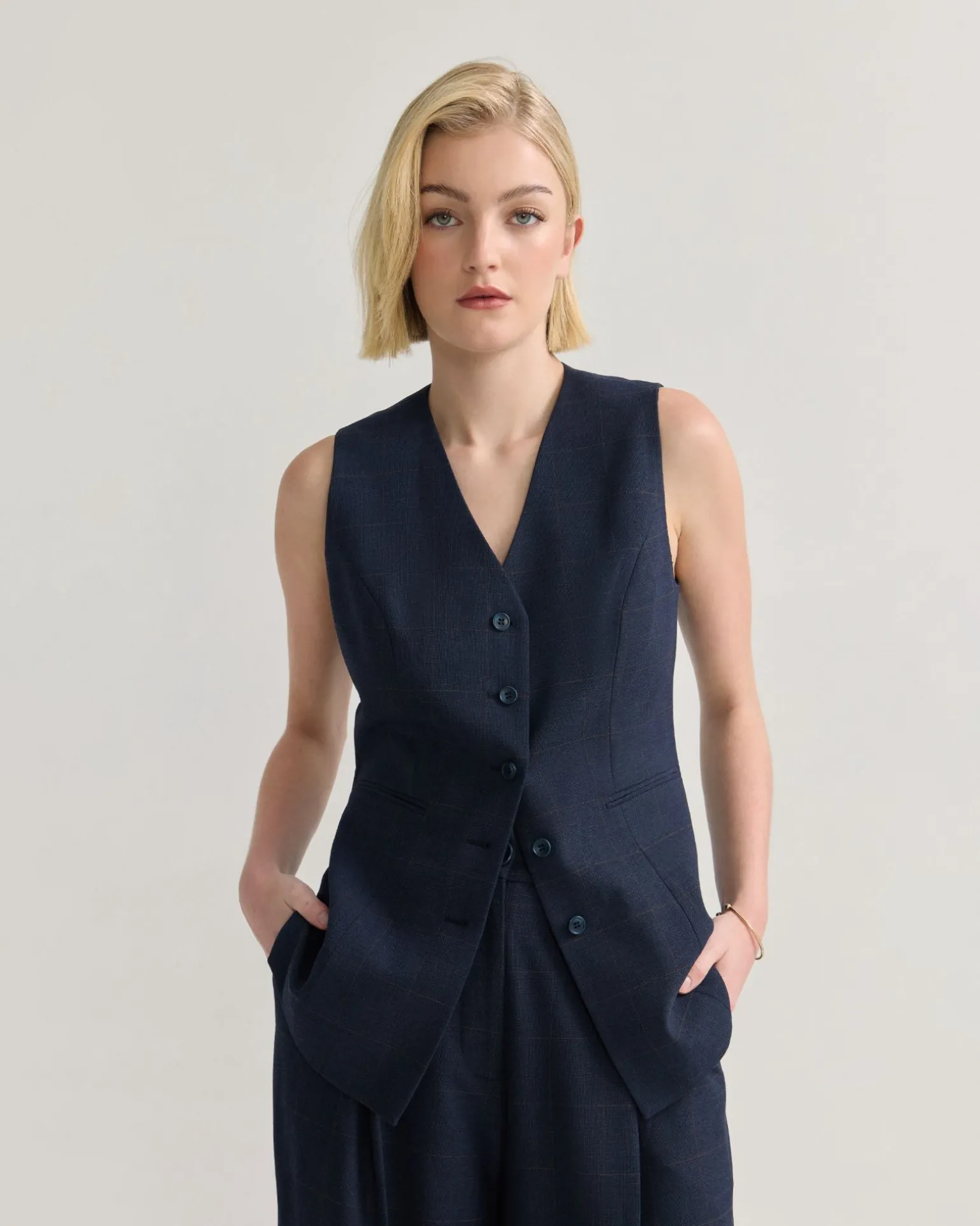 Alice Checked Waistcoat