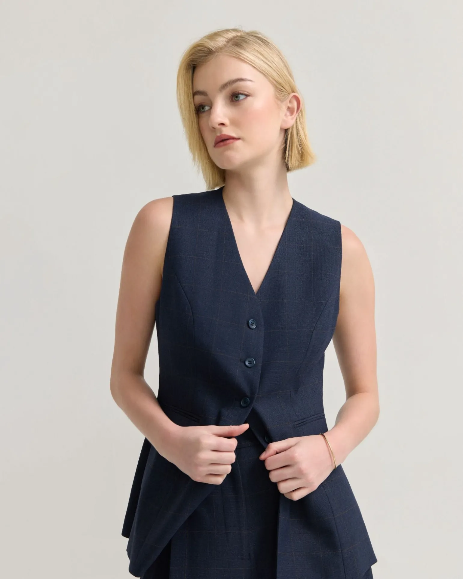 Alice Checked Waistcoat