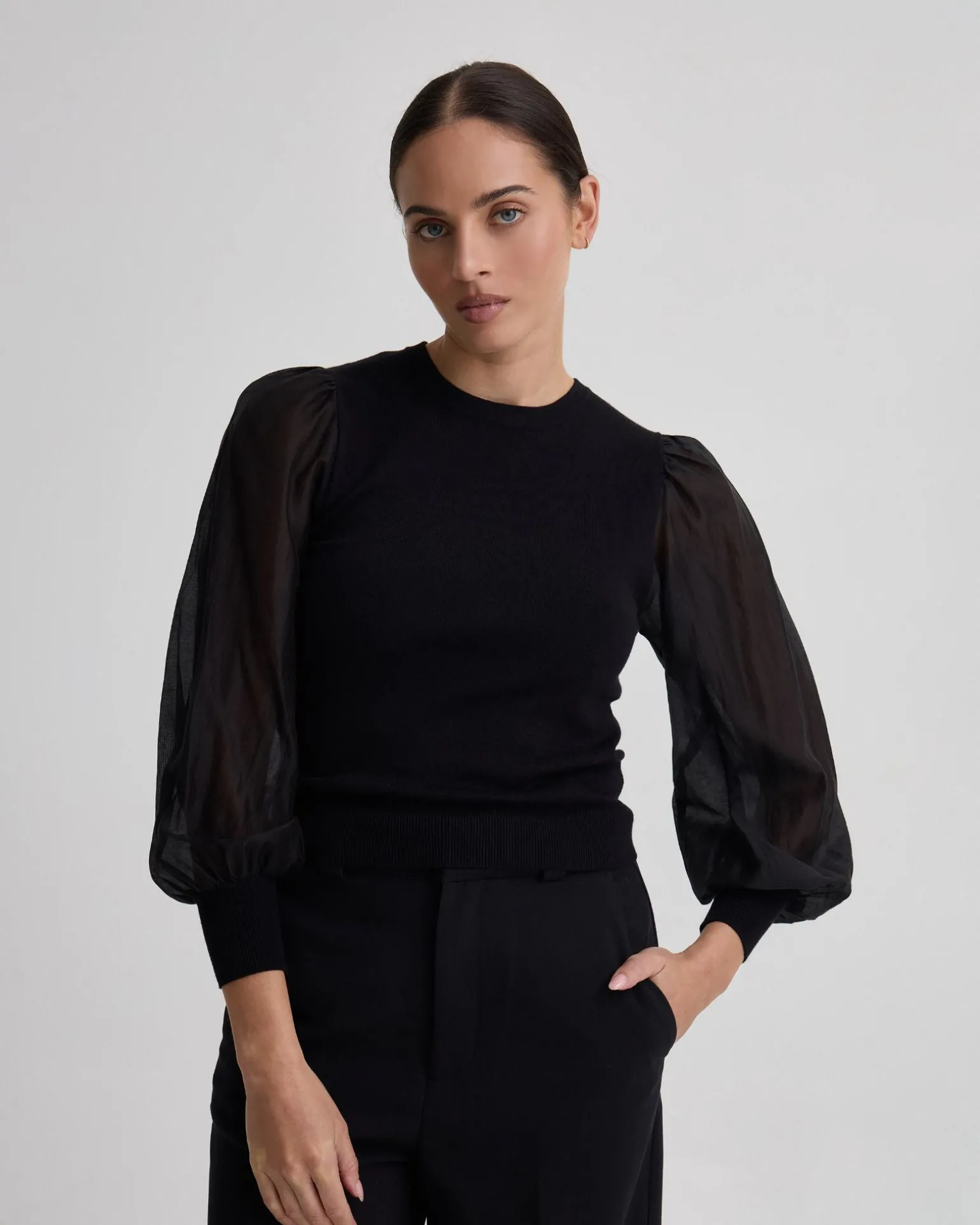 Alice Contrast Sleeve Knit