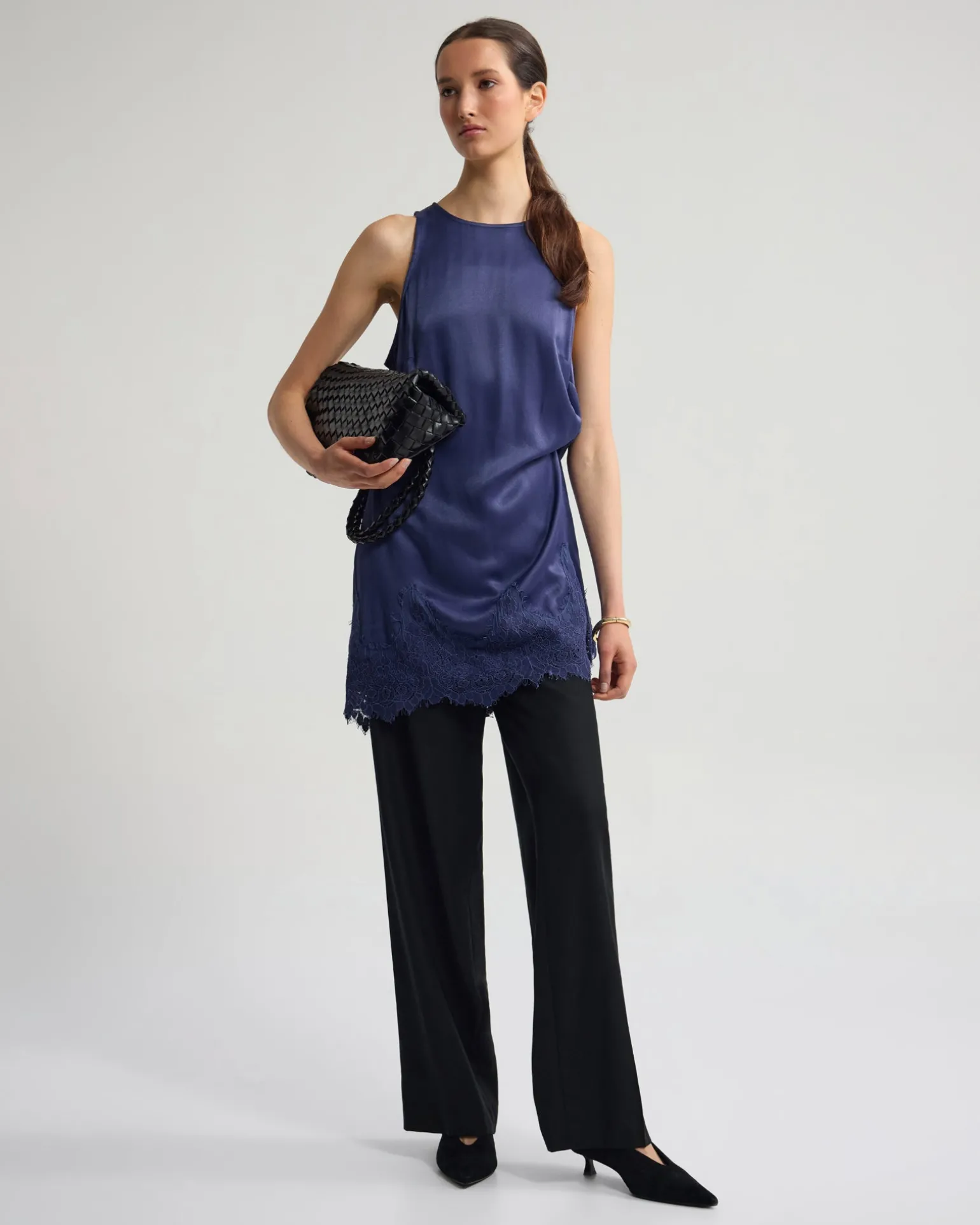 Amber Satin And Lace Dress