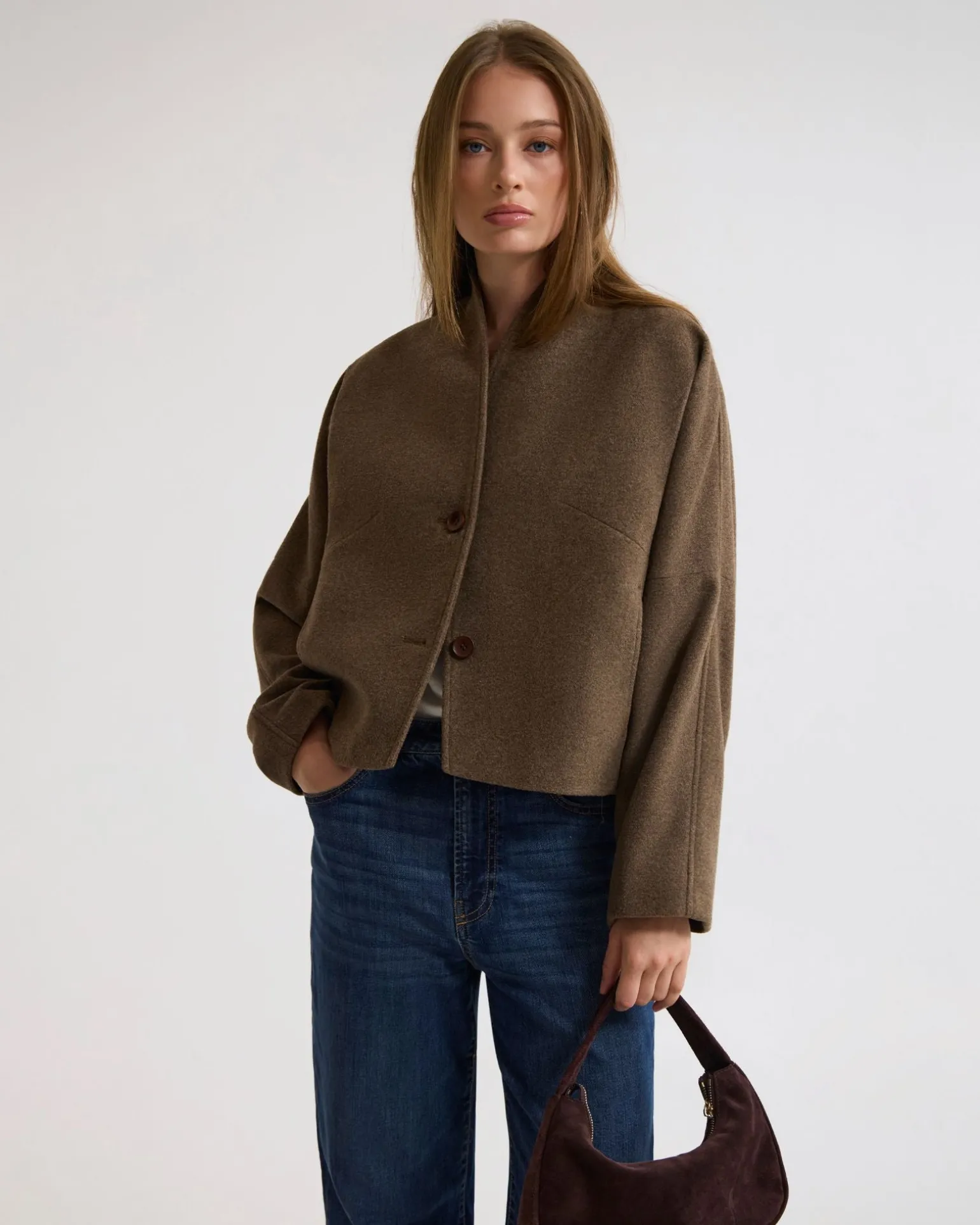 Asher Wool Blend Cocoon Jacket