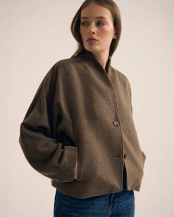 Asher Wool Blend Cocoon Jacket