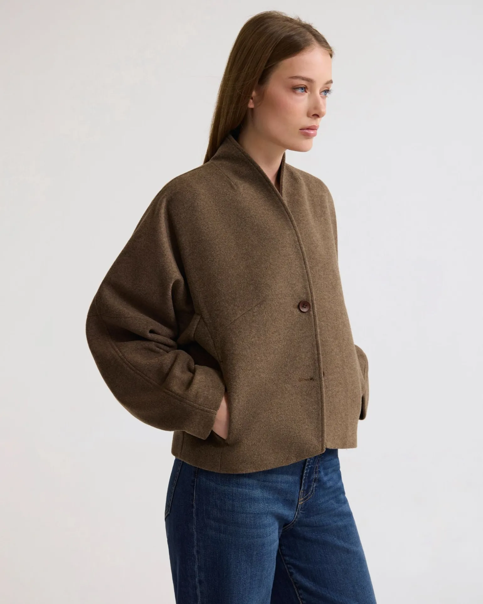 Asher Wool Blend Cocoon Jacket