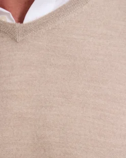 Basic V-Neck Pure Wool Pullover