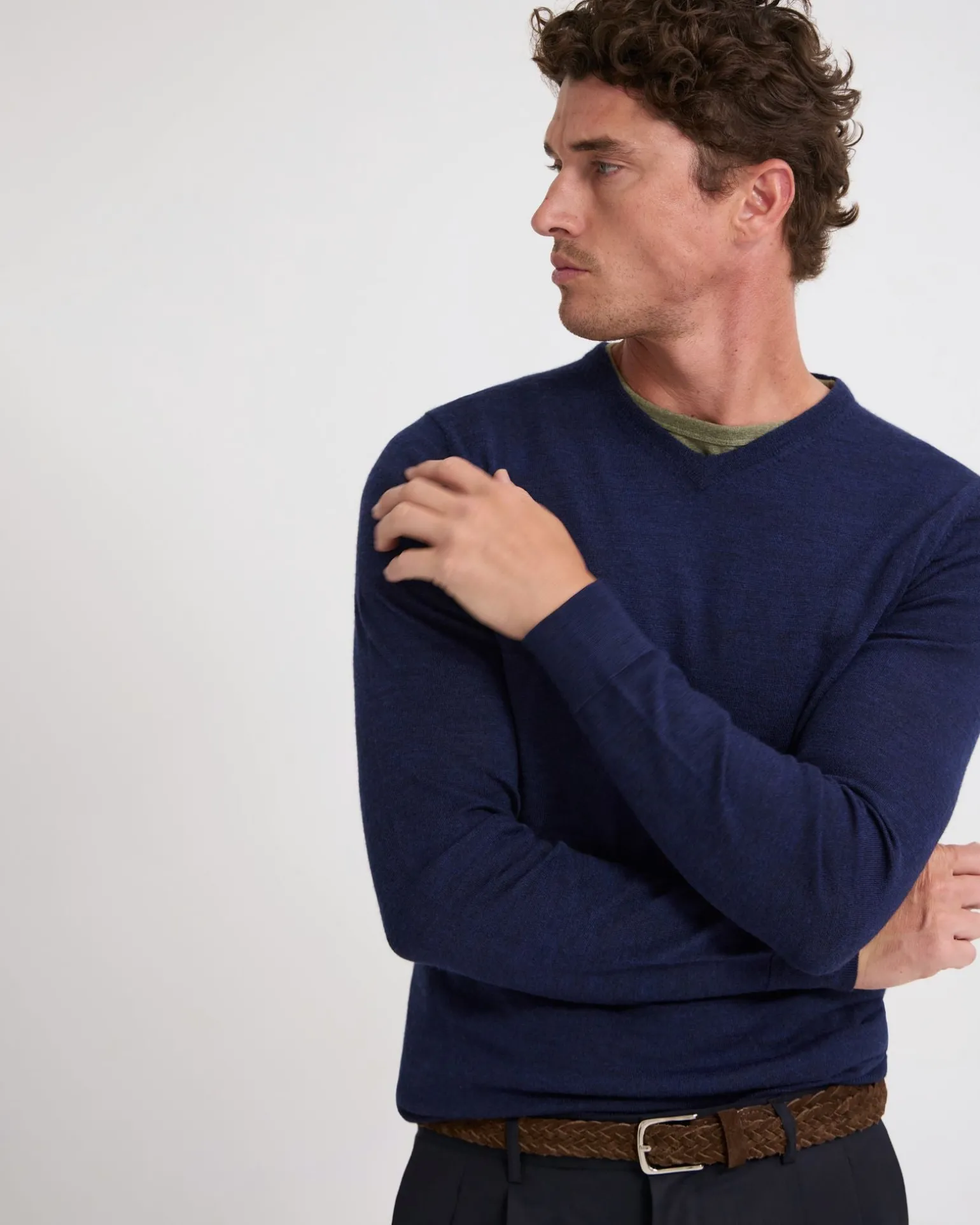 Basic V-Neck Pure Wool Pullover