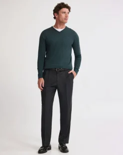 Basic V-Neck Pure Wool Pullover