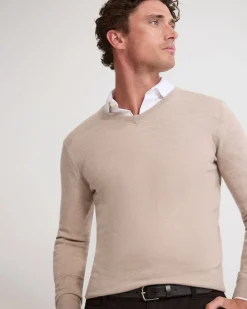 Basic V-Neck Pure Wool Pullover