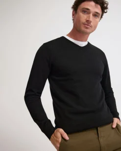Basic V-Neck Pure Wool Pullover