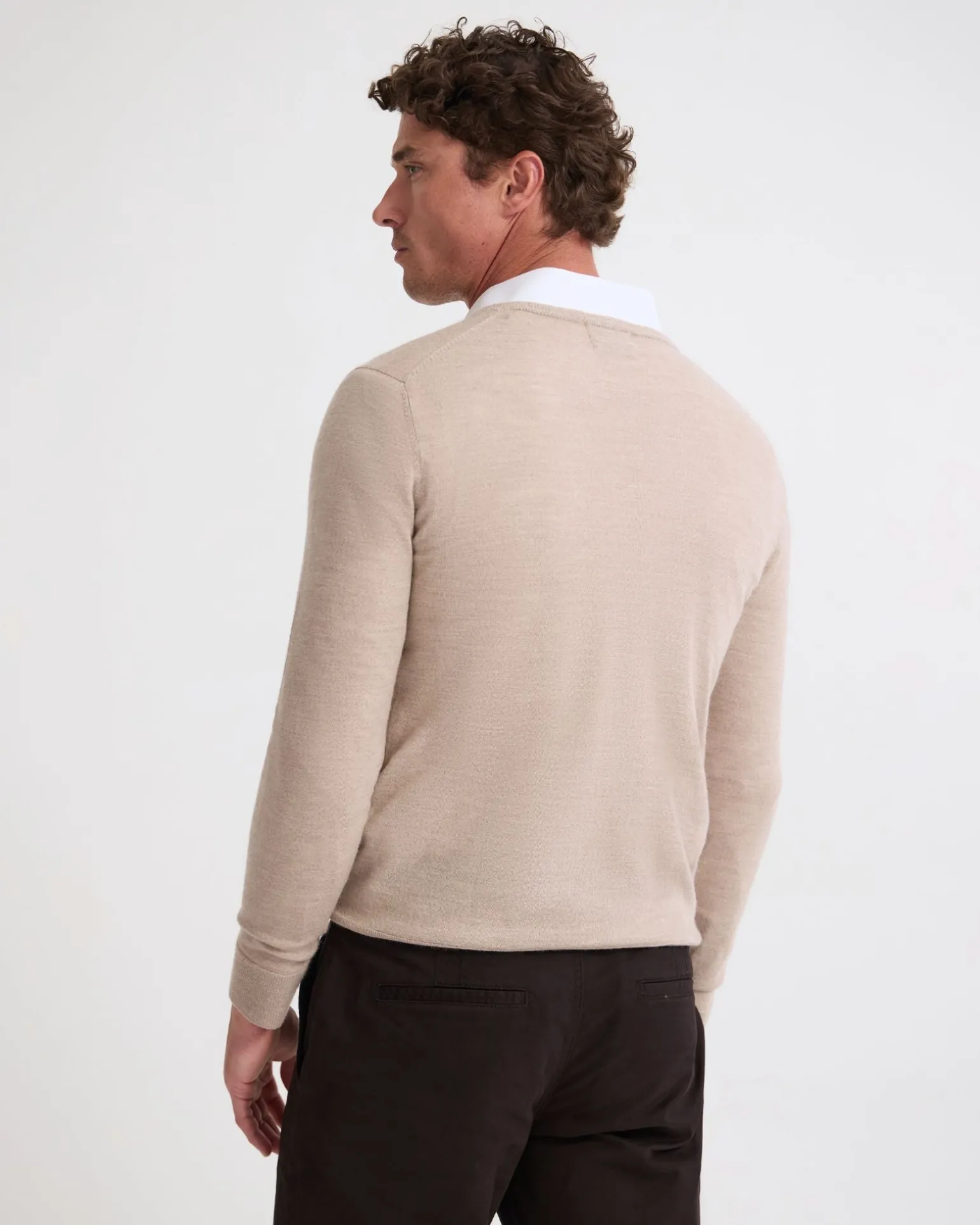 Basic V-Neck Pure Wool Pullover