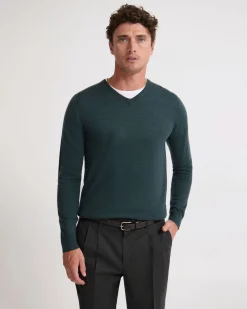 Basic V-Neck Pure Wool Pullover