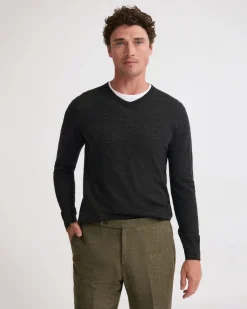 Basic V-Neck Pure Wool Pullover