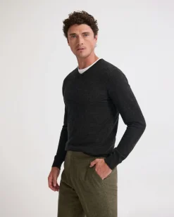 Basic V-Neck Pure Wool Pullover