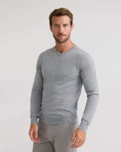 Basic V-Neck Pure Wool Pullover