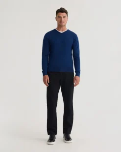 Basic V-Neck Pure Wool Pullover