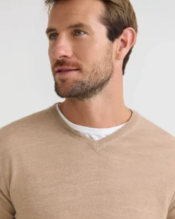 Basic V-Neck Pure Wool Pullover