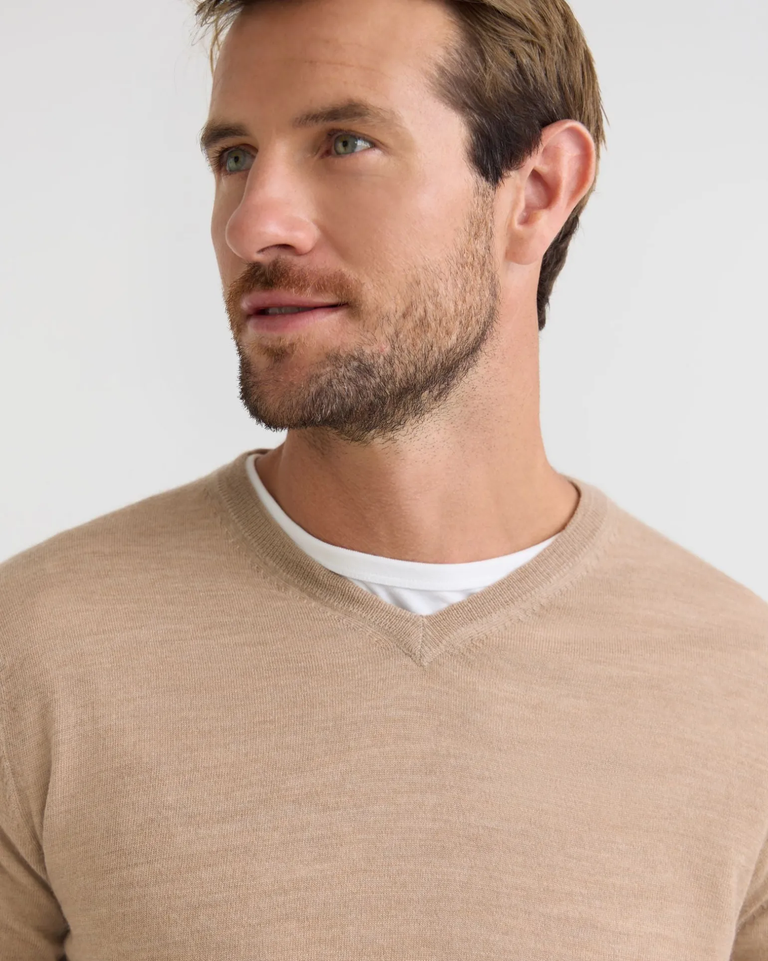 Basic V-Neck Pure Wool Pullover