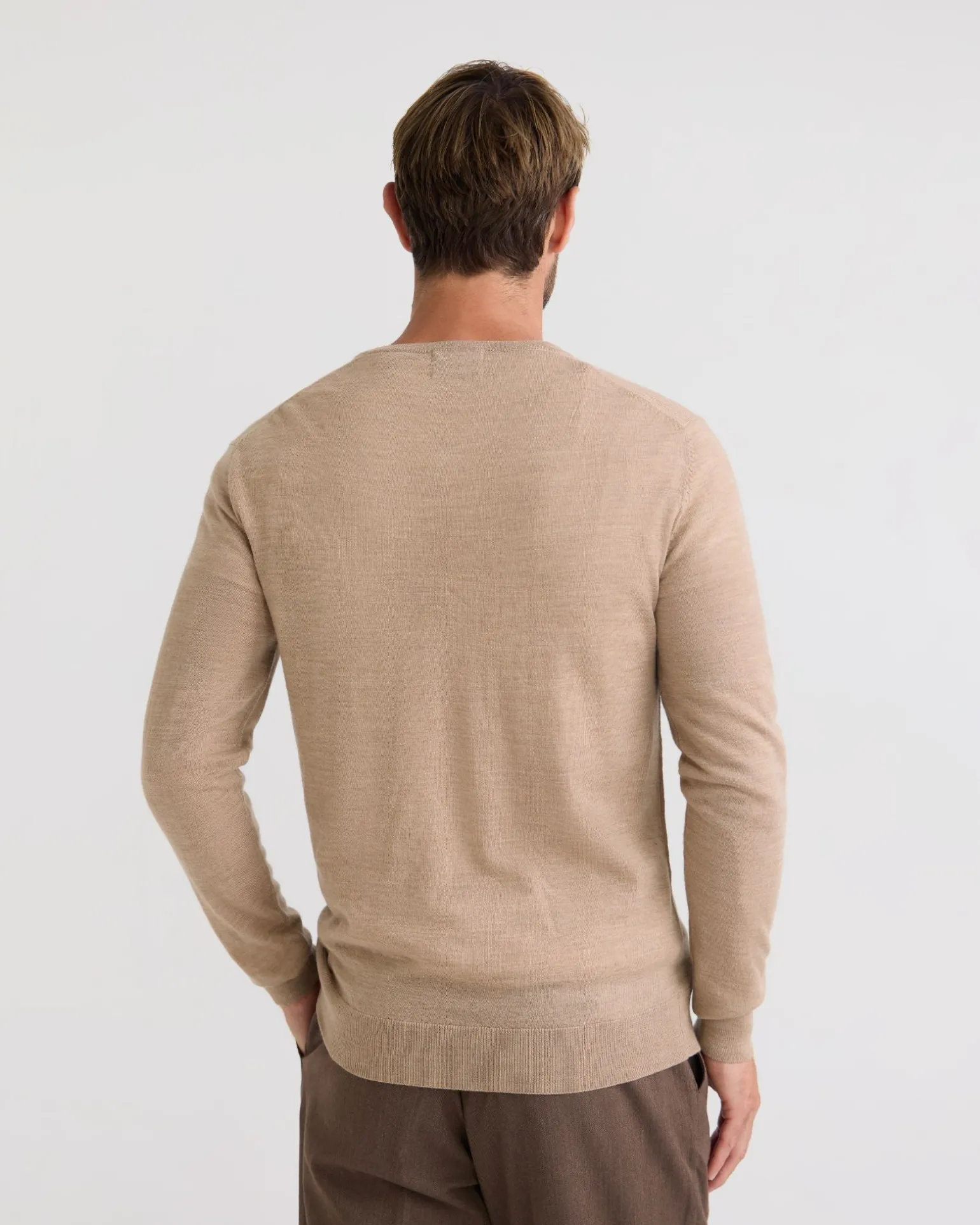 Basic V-Neck Pure Wool Pullover