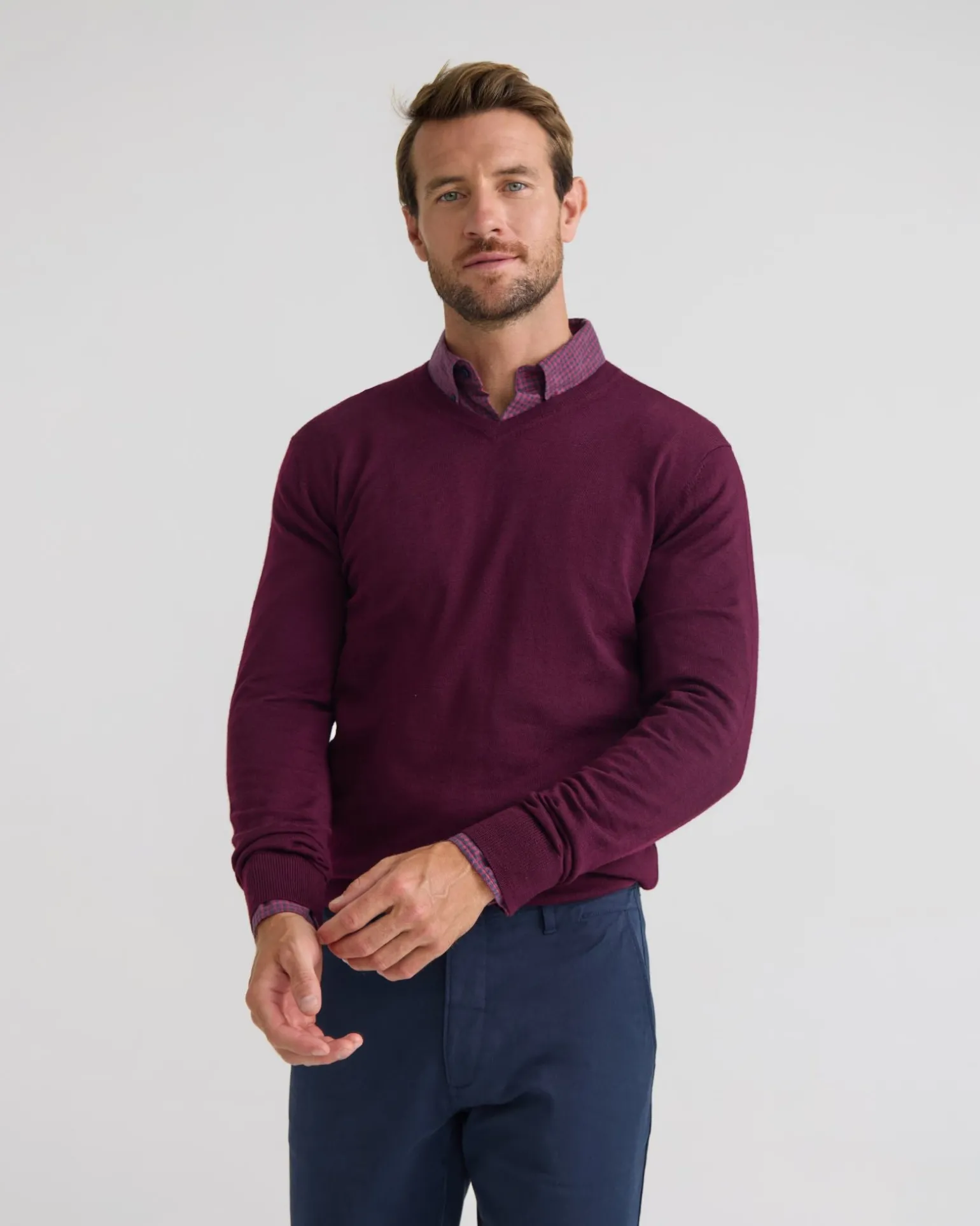 Basic V-Neck Pure Wool Pullover