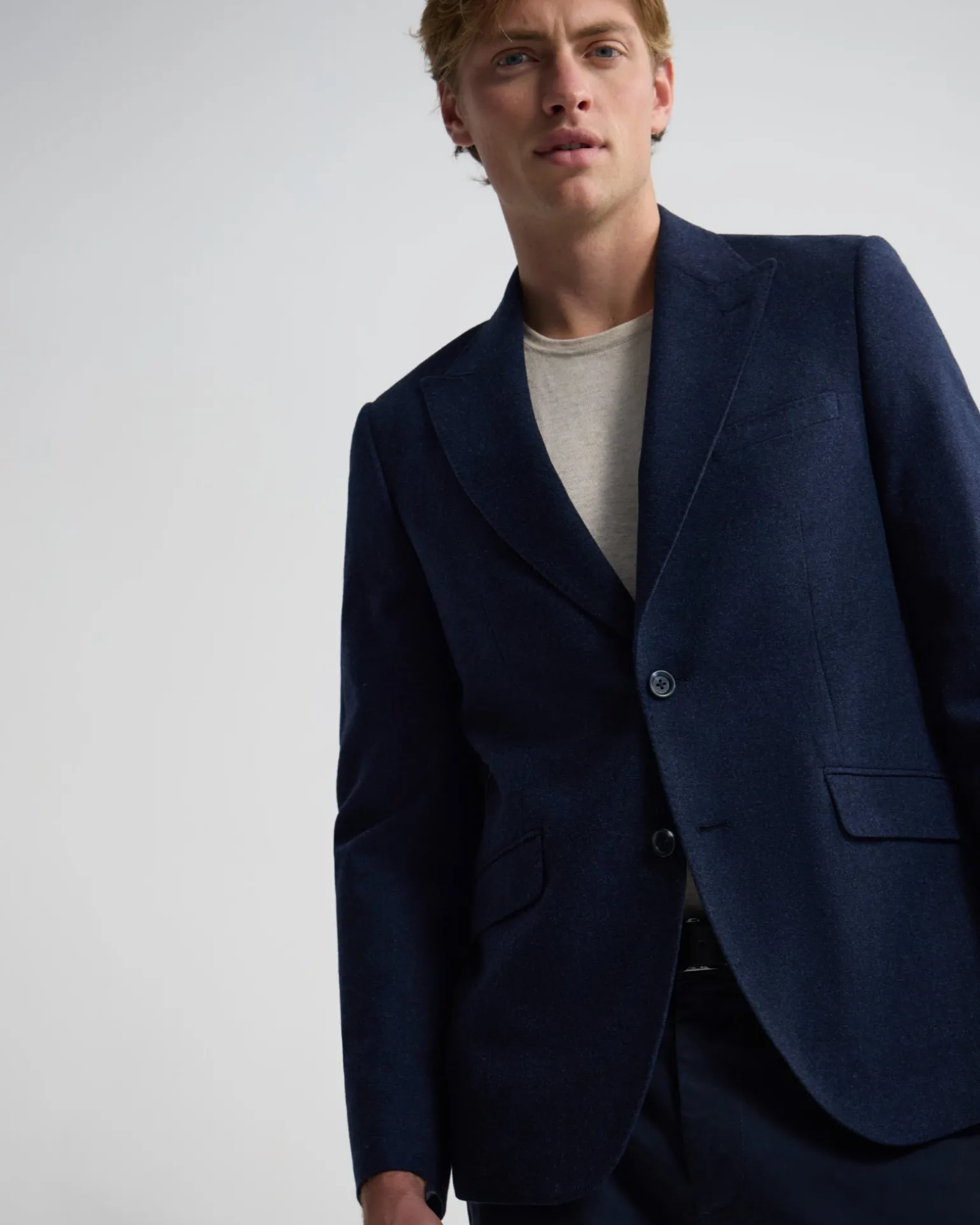 Blake Wool Blend Peak Lapel Blazer