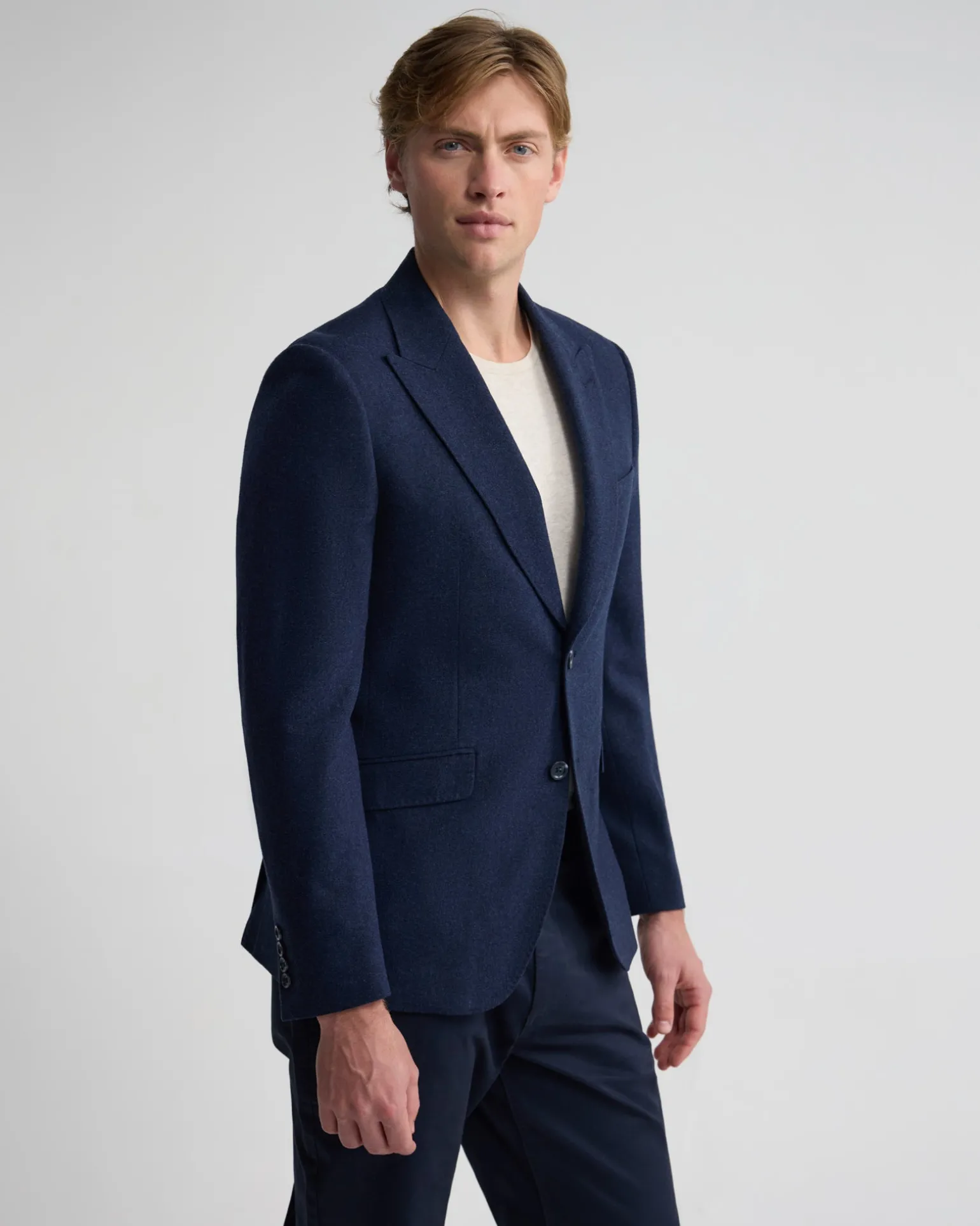 Blake Wool Blend Peak Lapel Blazer