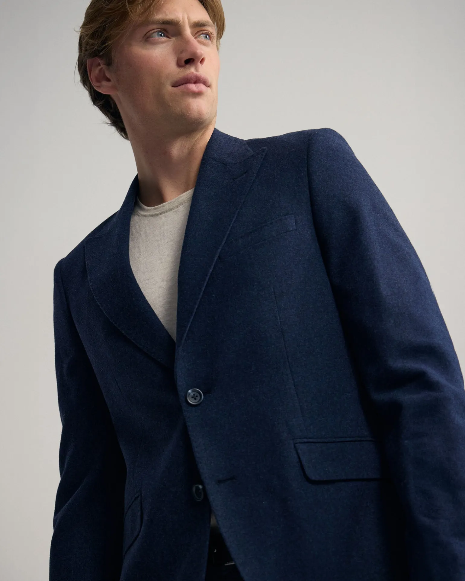 Blake Wool Blend Peak Lapel Blazer