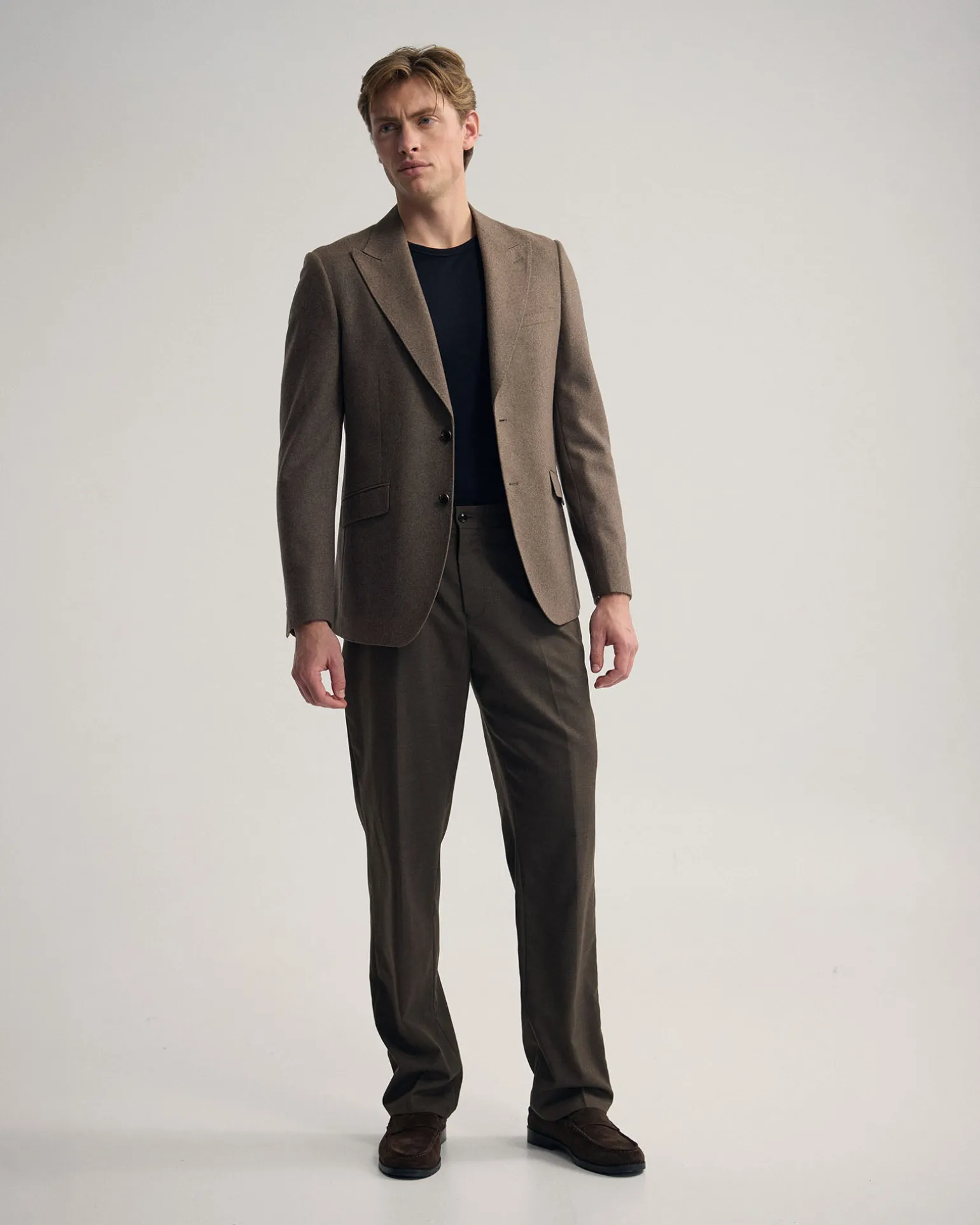 Blake Wool Blend Peak Lapel Blazer