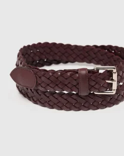 Brixton Mens Leather Plaited Belt