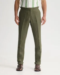 Byron Herringbone Pant Side Tab