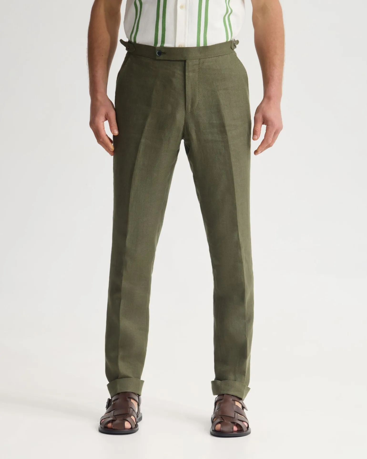 Byron Herringbone Pant Side Tab