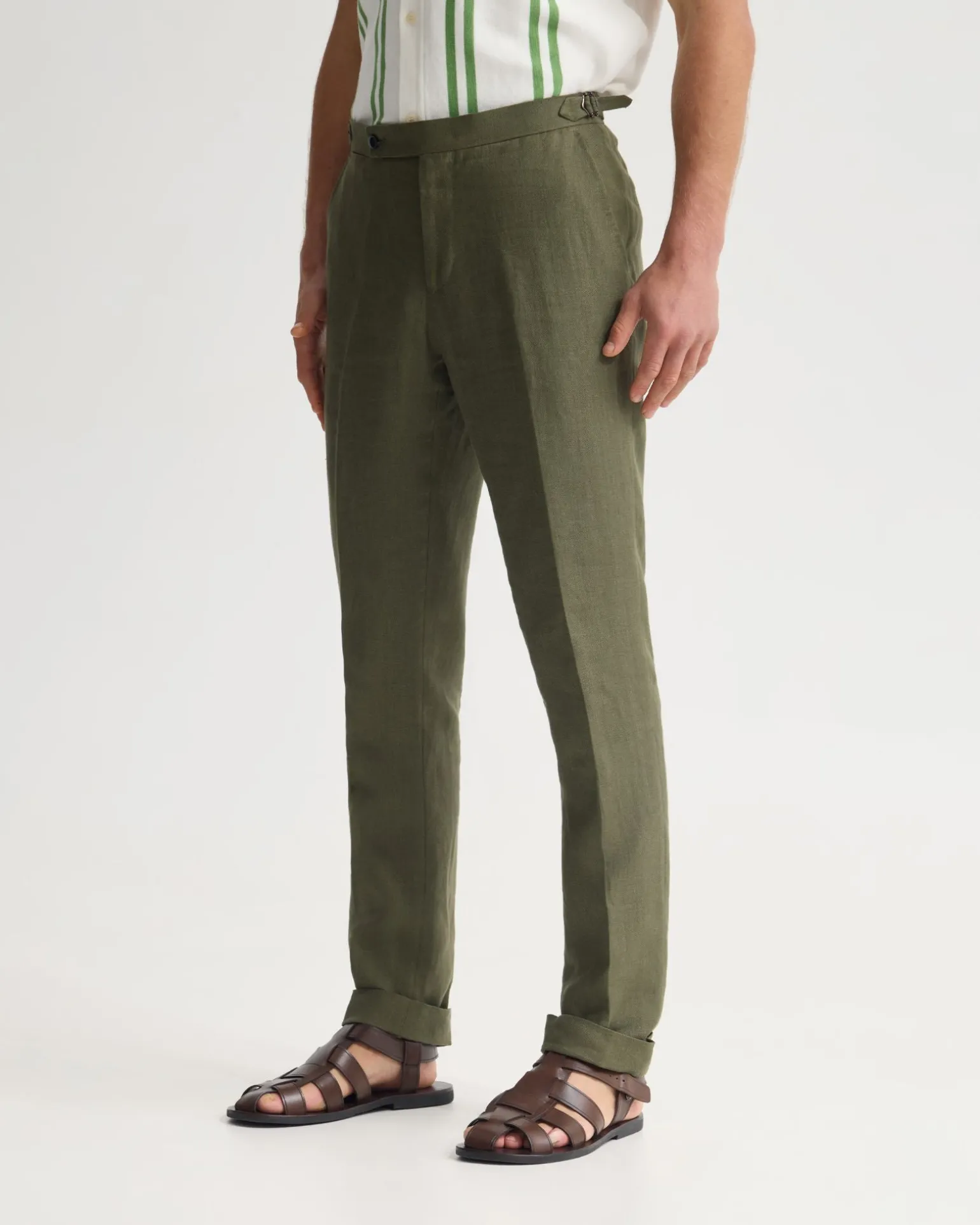 Byron Herringbone Pant Side Tab