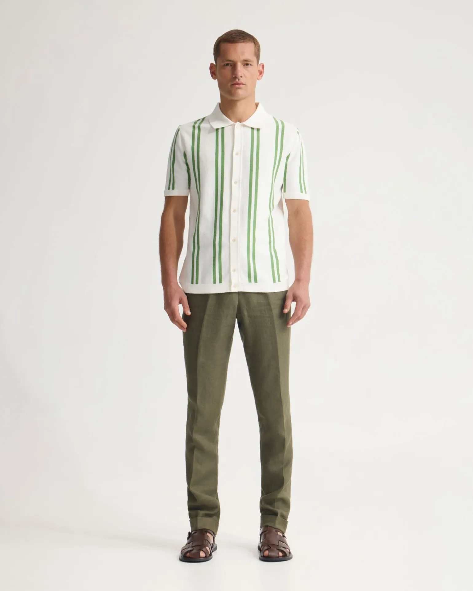 Byron Herringbone Pant Side Tab