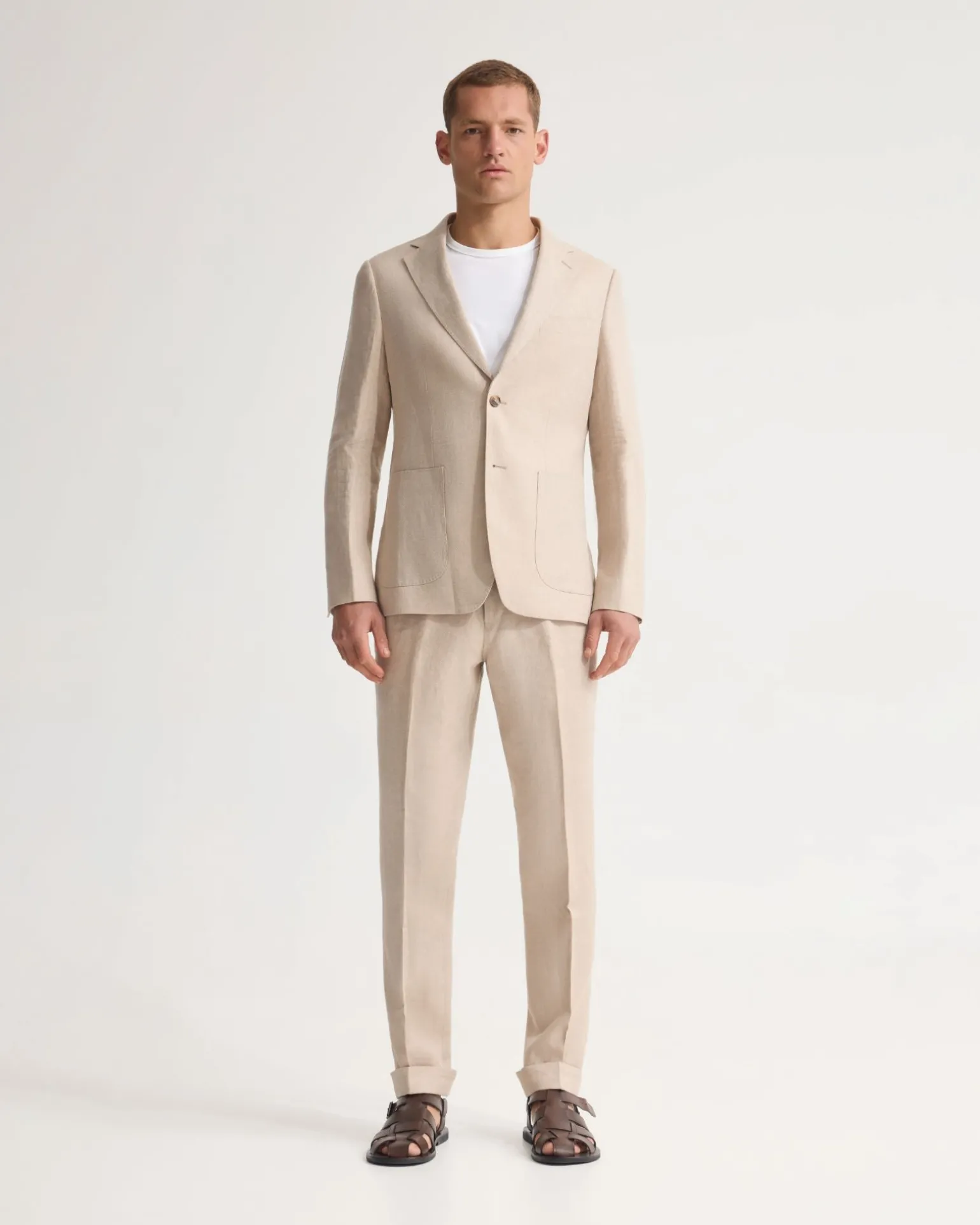 Byron Herringbone Pant Side Tab