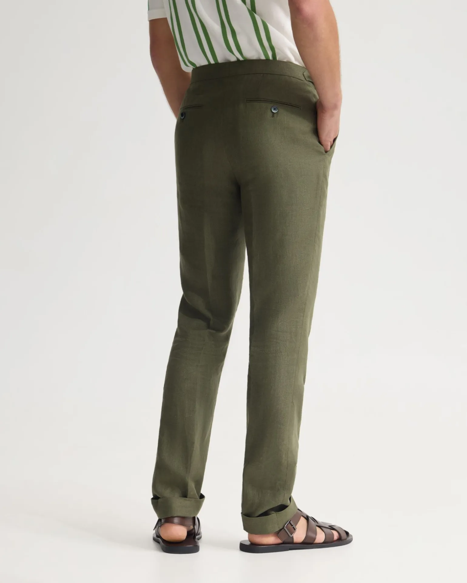 Byron Herringbone Pant Side Tab