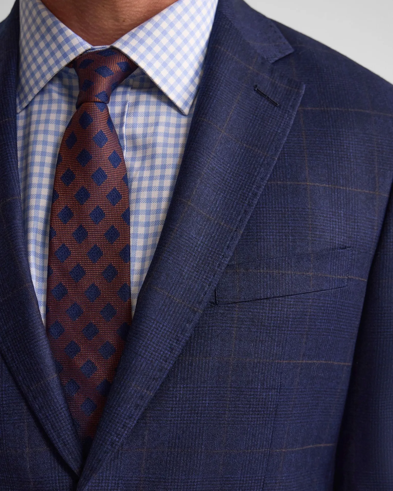 Byron Wool Checked Suit Jacket