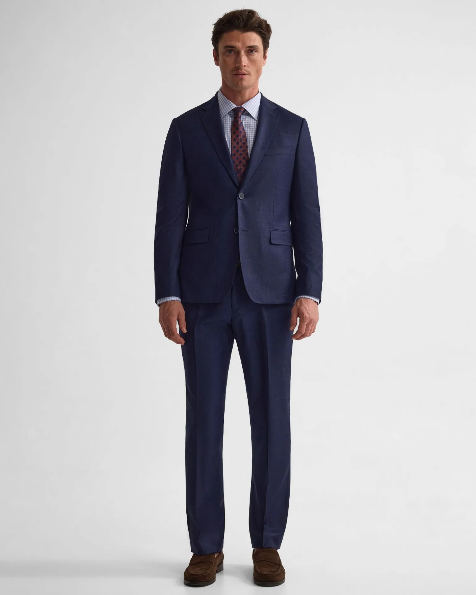 Byron Wool Checked Suit Jacket