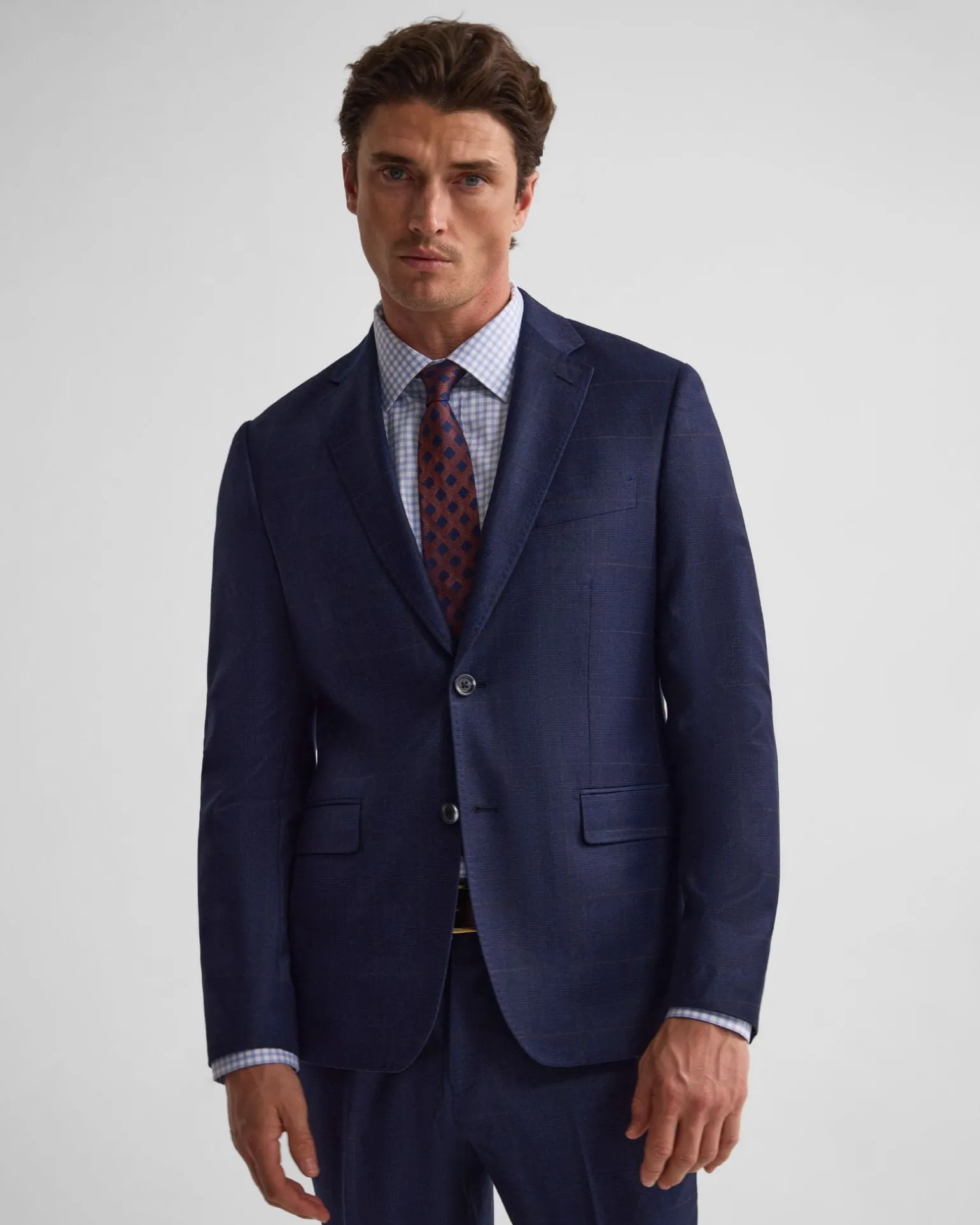 Byron Wool Checked Suit Jacket