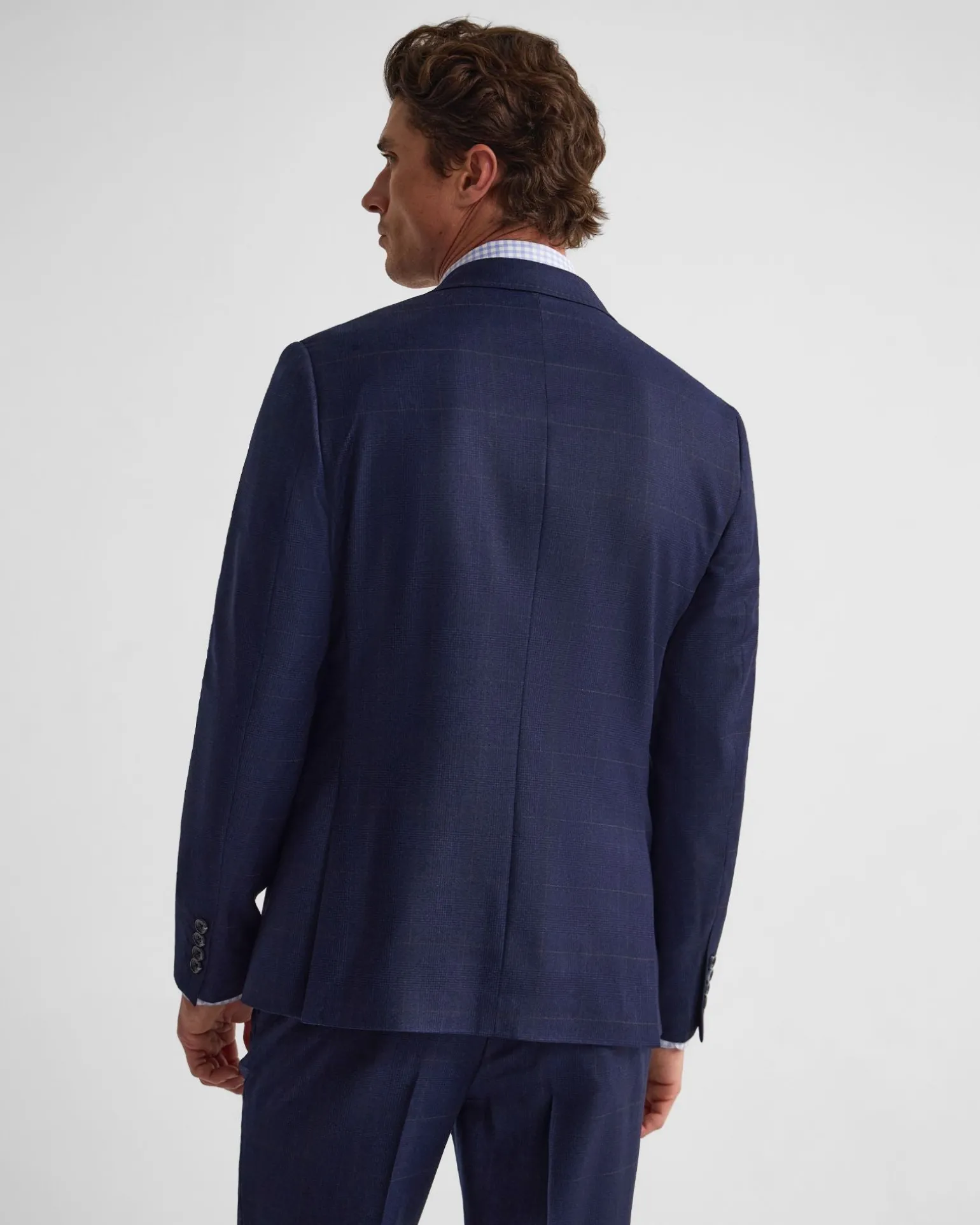 Byron Wool Checked Suit Jacket