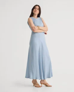 Camilla Cupro Lace Trim Dress