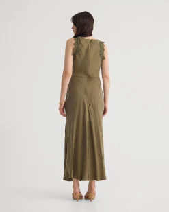 Camilla Cupro Lace Trim Dress