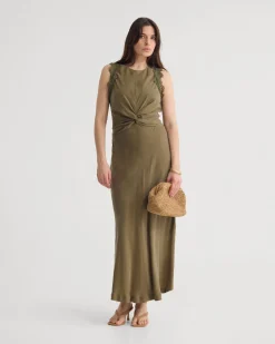 Camilla Cupro Lace Trim Dress