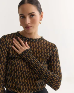 Camilla Printed Mesh Top