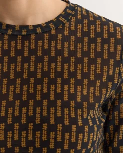 Camilla Printed Mesh Top