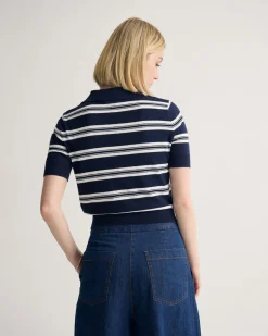 Camille Knitted Polo Striped