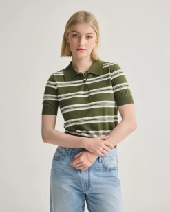 Camille Knitted Polo Striped